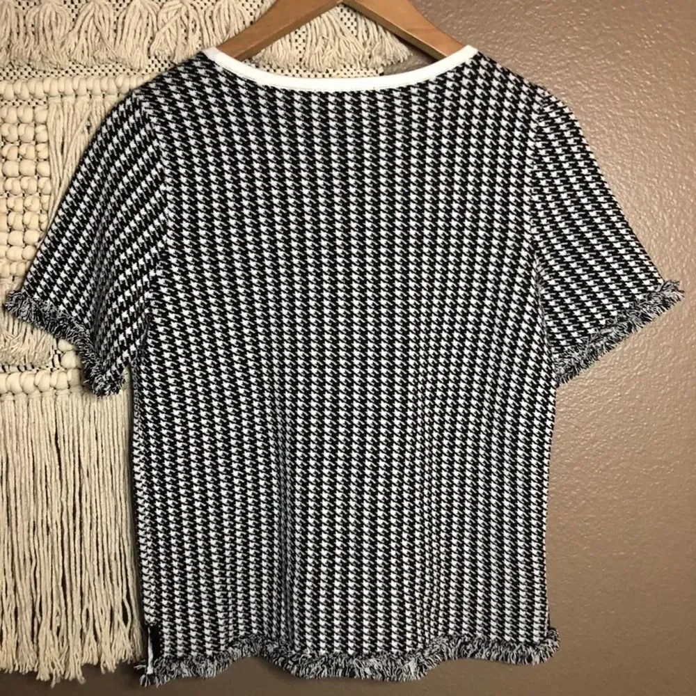 Ann Taylor Houndstooth Top